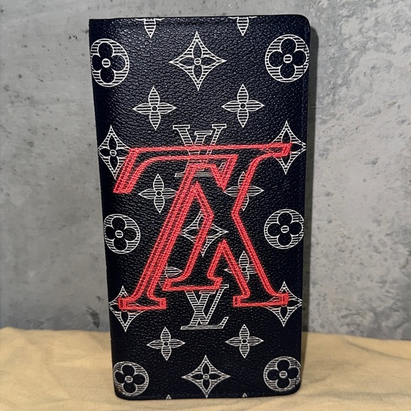 Louis Vuitton monogram ink upside down LV brazza travel wallet organizer - Picture 1 of 13